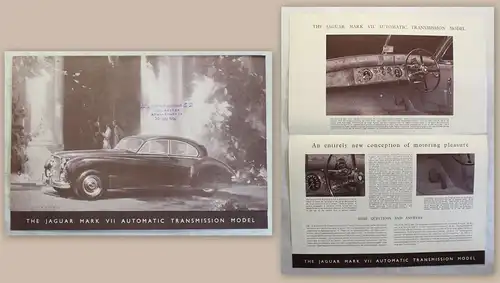Werbeprospekt Broschüre Jaguar Mark VII Automatic Automobil Sportwagen 1956 xz