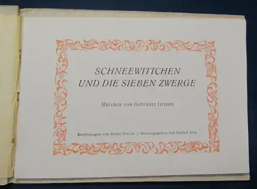 Gebrüder Grimm Schneewittchen und die sieben Zwerge um 1946 Märchen