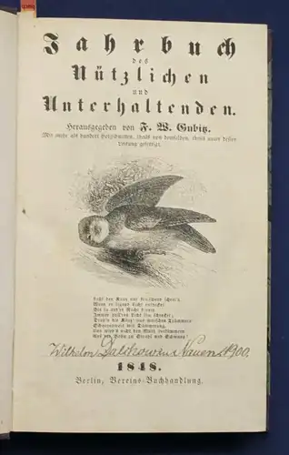 Gubitz Jahrbuch des Nützlichen und Unterhaltenden Jhg 48-50 1848 Geschichte sf