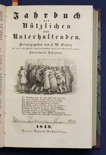 Gubitz Jahrbuch des Nützlichen und Unterhaltenden Jhg 48-50 1848 Geschichte sf