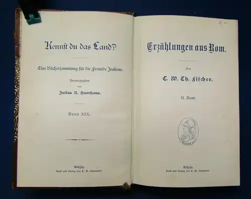 Fischer Erzählungen aus Rom 2. Band Belletristik Geschichten Unterhaltung  js