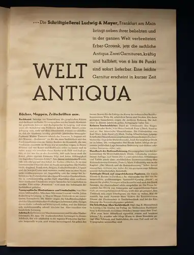 Typographische Mitteilungen 29. Jahrgang 1932 Buchdruckerei Heft 11 Wissen  js