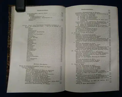 Besanez Lehrbuch der Physiologischen Chemie 1874 Unterricht an Universitäten  js