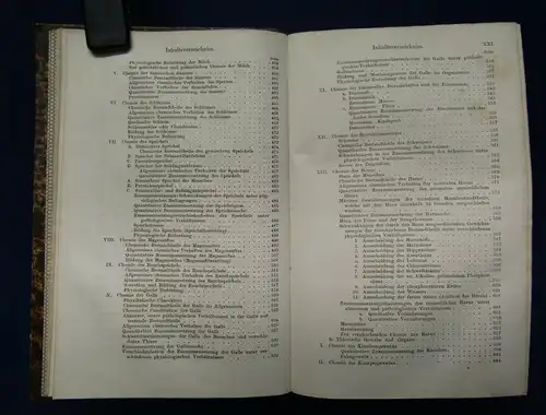 Besanez Lehrbuch der Physiologischen Chemie 1874 Unterricht an Universitäten  js