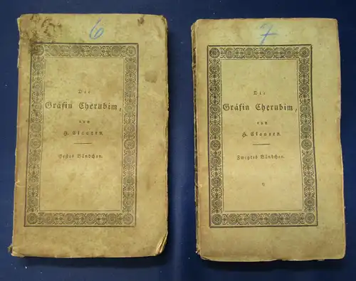 Clauren Ausgewählte Unterhaltungen 6&7. Bd "Die Gräfin Cherubim" 1825 selten sf