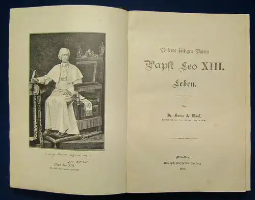 Waal Unseres heiligen Paters Papst Leo XIII. Leben 1887 Theologie Kirche js