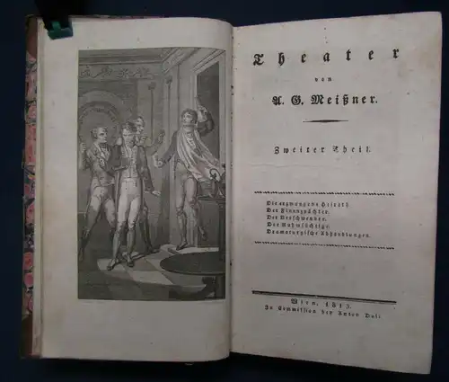 Meißners sämmtliche Werke 2.Bd. Theater 2. Theil 1813 Belletristik Klassiker js