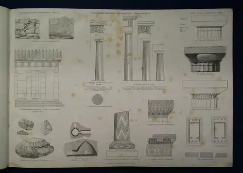 Kunsthistorische Bilderbogen 2 Bde Baukunst Bildnerei d. Griechen Renaissance js