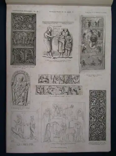 Kunsthistorische Bilderbogen 2 Bde Baukunst Bildnerei d. Griechen Renaissance js