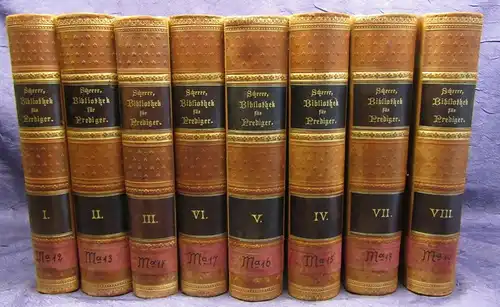 Scherer Bibliothek für Prediger  1-8 komplett 1897 Theologie Christentum js