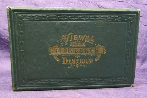 Edinburgh Views Of Edinburgh and Vicinity ca. 1850 Goldprägung Goldschnitt js