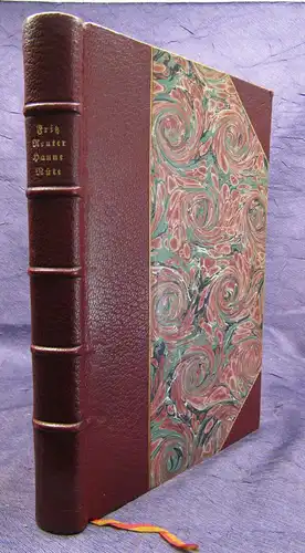 Reuter/ Speckter Hanne Nüte un de lütte Pudel 1865 Bibliophilie Erstauagabe sf