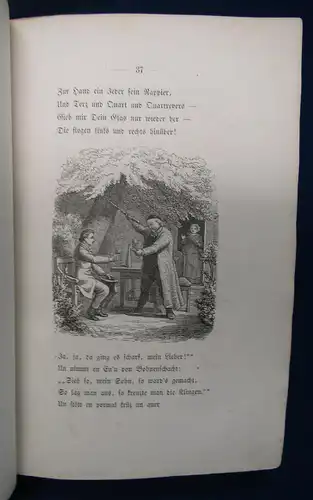 Reuter/ Speckter Hanne Nüte un de lütte Pudel 1865 Bibliophilie Erstauagabe sf
