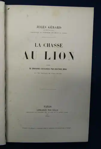 Gerhard La Chasse Au Lion 1855 Abenteuer Reise Afrika Löwenjagd Expedition sf