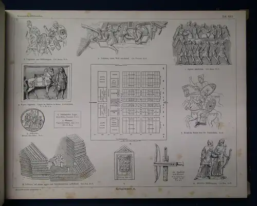 Schreiber Kulturhistorischer Bilderatlas I. Altertum 1888 Kunst Architektur sf