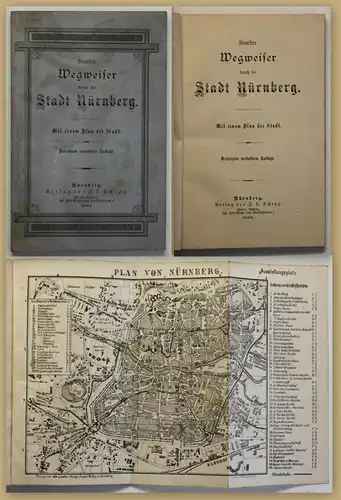 Wegweiser durch die Stadt Nürnberg 1883 Geografie Ortskunde Geographie Reise sf