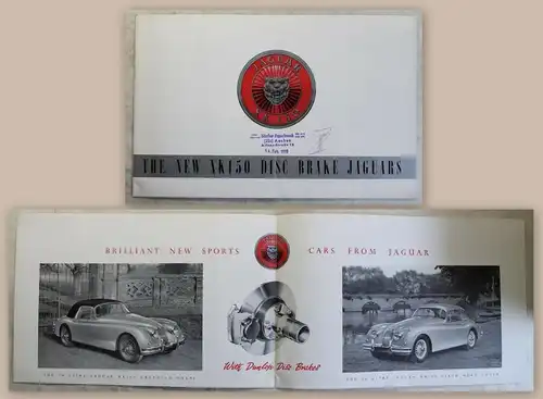Werbeprospekt Broschüre Jaguar XK 150 Disk Brake Automobil Oldtimer 1959 xz
