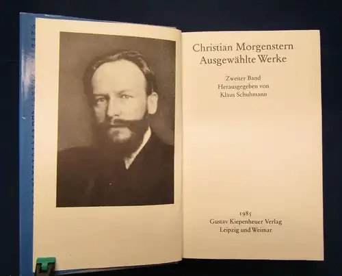 Christian Morgenstern Ausgewählte Werke 2 Bde Belletristik Klassiker Lyrik js