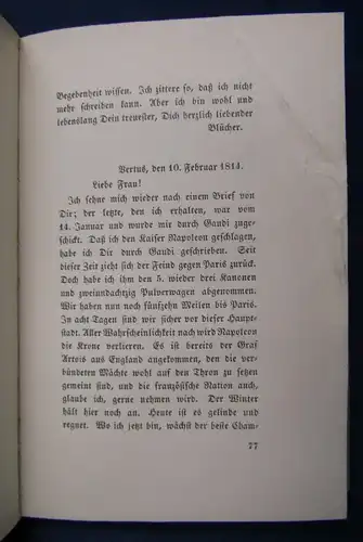 Saagen Blüchers Briefe an seine Frau ohne Jahr Belletristik Literatur Lyrik js