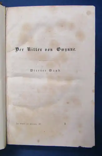 Lever Der Ritter von Gwynne 1847 Bde 1-6 komplett sehr selten Belletristik js