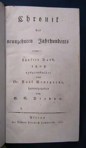 Venturini Chronik des 19. Jahrhunderts 5. Band 1811 Geschichte Gesellschaft sf