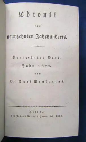 Venturini Chronik des 19. Jahrhunderts 19. Band 1825 Geschichte Gesellschaft sf