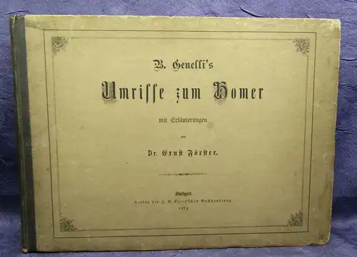 Genelli Umrisse zum Homer 1874 erschienen mit Titel der EA von 1844 Götter js