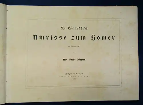 Genelli Umrisse zum Homer 1874 erschienen mit Titel der EA von 1844 Götter js