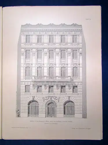 Eisenlohr/ Weigle Architektonische Rundschau 9. Jhg Lieferung 11 1893 Kunst sf