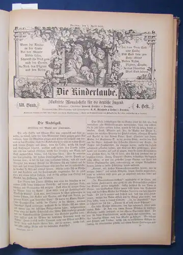 Stiehler Die Kinderlaube Illustrierte Jugendzeitung 12. Bd Jahrgang 1874 js