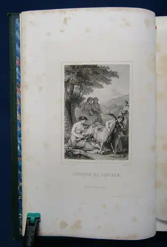 Demoustier Lettres A Emilie 1860 signiert am Buchrücken Rundumgoldschnitt js