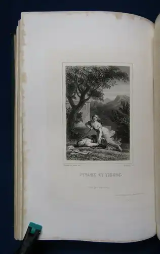 Demoustier Lettres A Emilie 1860 signiert am Buchrücken Rundumgoldschnitt js