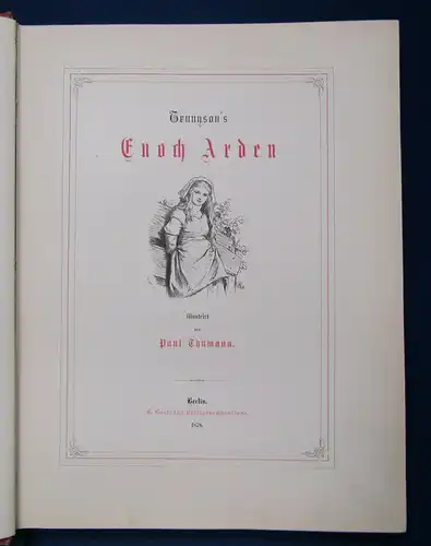 Tennyson Enoch Arden 1876 Ballade Oper Kultur illustriert v. Paul Thumann js