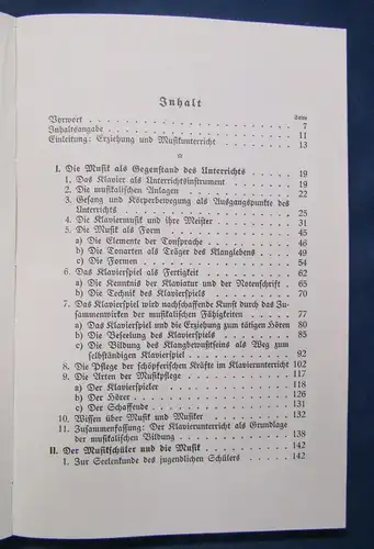 Maritz Musikerziehung durch den Klavierunterricht 1925 Fachwissen Studium js