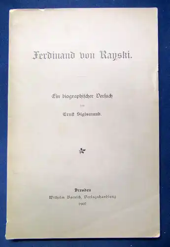 Sigismund Ferdinand von Rayski 1907 Geschichte Biographie Maler Grafiker sf