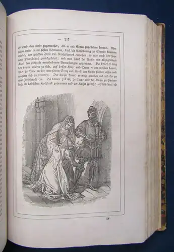 Duller Die Geschichte des deutschen Volkes EA 1840 Halbleder um 1900 js