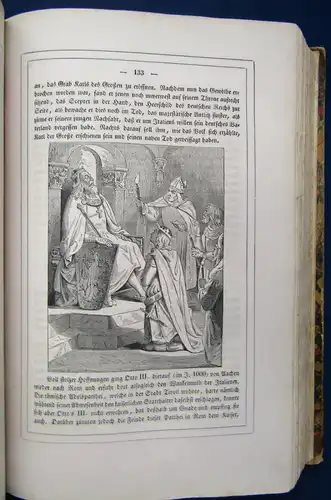 Duller Die Geschichte des deutschen Volkes EA 1840 Halbleder um 1900 js