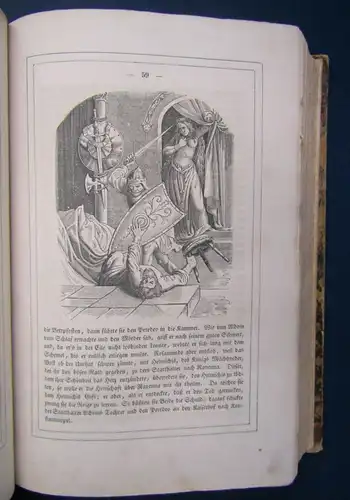 Duller Die Geschichte des deutschen Volkes EA 1840 Halbleder um 1900 js