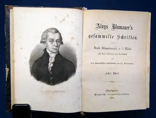 Aloys Blumauer's gesammelte Schriften 3 Teile/ 1 1871 Belletristik Klassiker sf