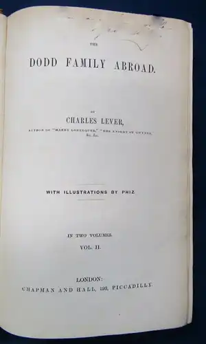 Lever The Dodd Family Abroad 2 Bde (von 3) Die Dood Familie im Ausland 1854  js