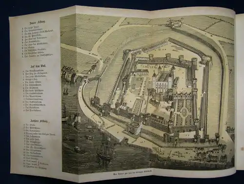 Dixon Der Tower von London 2 Bde in 1 1 getönter Plan vom Tower 1.Dt. Ausgabe js