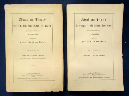 Edward von Steinle Briefwechsel mit seinen Freunden 2 Bde 1897 Geschichte sf