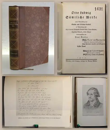 Otto Ludwig Werke 1. Bd Erzählungen 1912 Belletristik Prachtband Georg Müller xz