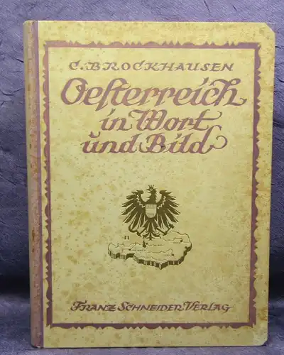 Brockhausen Österreich in Wort und Bild 1924 EA Landkarte im Anhang Ortskunde js