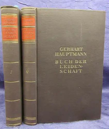 Gerhart Hauptmann Buch der Leidenschaft 2 Bde 1930 EA Belletristik Gedichte js