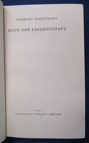 Gerhart Hauptmann Buch der Leidenschaft 2 Bde 1930 EA Belletristik Gedichte js