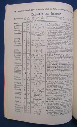 Lorcher Astrologischer Kalender für das Jahr 1932 Tierkreiszeichen Horos  js