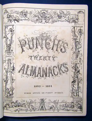 Punch's Twenty Almanacks 1842-1861 Belletristik Humor Literatur englisch sf
