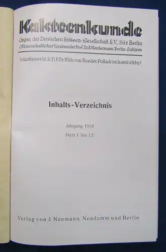 Werdermann Kakteenkunde Jahrgang 1934 Heft 1- 12 Botanik Pflanzenkunde js