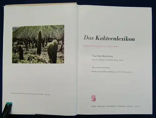 Backeberg Das Kakteenlexikon 1976 Enumeratio diagnostica Cactacearum Botanik  js